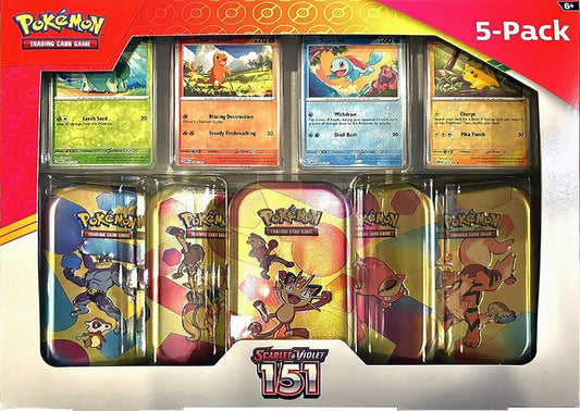 Pokemon Scarlet & Violet - 151 5-pack Mini Tins