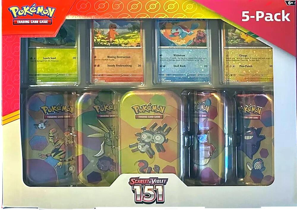 Pokemon Scarlet & Violet - 151 5-pack Mini Tins