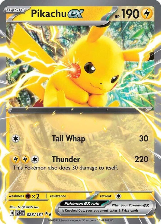 Pikachu ex - 028/131 - SV: Prismatic Evolutions (PRE)